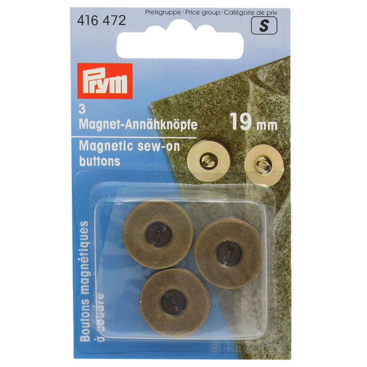 Prym magnetna dugmad za šivenje 19mm | 472-antik mesing