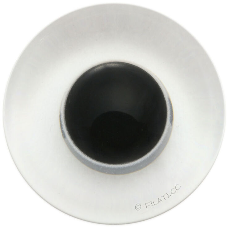 Union Knopf Oko za mede 15mm | 10-transparentan/crna