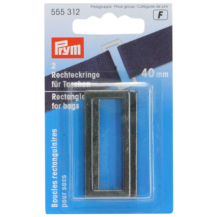 Prym Pravougaoni prstenovi 40mm | 02-grafit siva