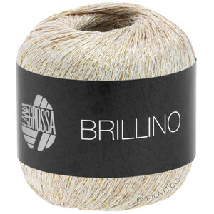 Lana Grossa BRILLINO | 09-bijela/zlato