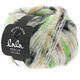 Lana Grossa BRUSHY Uni/Print (lala BERLIN) | 102-ecru/losos/crna/otrovno zeleno