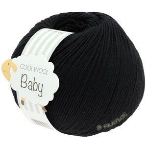 Lana Grossa COOL WOOL Baby Uni/Print 50g | 278-crna