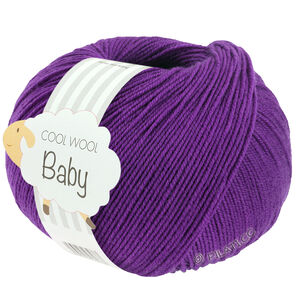 Lana Grossa COOL WOOL Baby Uni/Print 50g | 348-ljubičasta