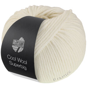 Lana Grossa COOL WOOL Superbig | 34-bijela