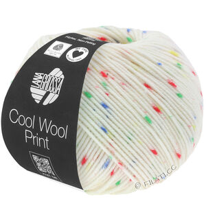 Lana Grossa COOL WOOL  Print | 801-ecru/crveno/zelen/plavo/žuto