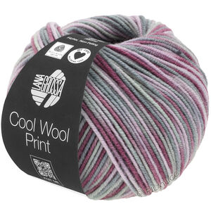 Lana Grossa COOL WOOL  Print | 815-starinksi ljubičasta/Stara ružičasta/svijetlo siva/ srednje siva