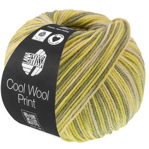 Lana Grossa COOL WOOL  Print | 843-zelena bež/lipa/siva zelena/resedazeleno