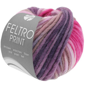 Lana Grossa FELTRO Print | 0396-roze/roze/starinksi ljubičasta/šljiva