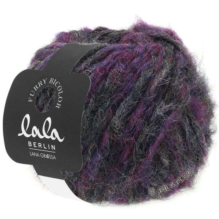 Lana Grossa FURRY Bicolor (lala BERLIN) | 101-kupina/patlidžan/antracit