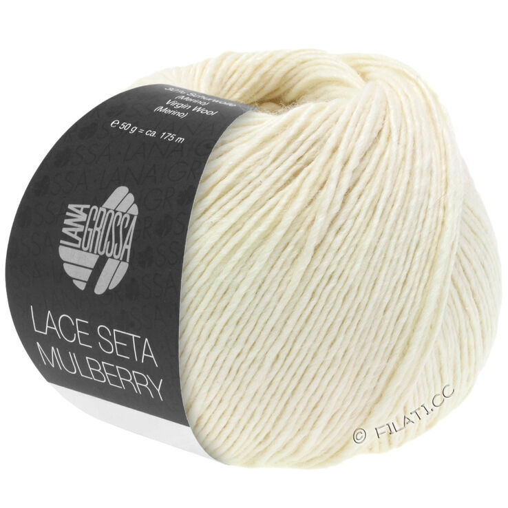 Lana Grossa LACE SETA MULBERRY | 01-bijela