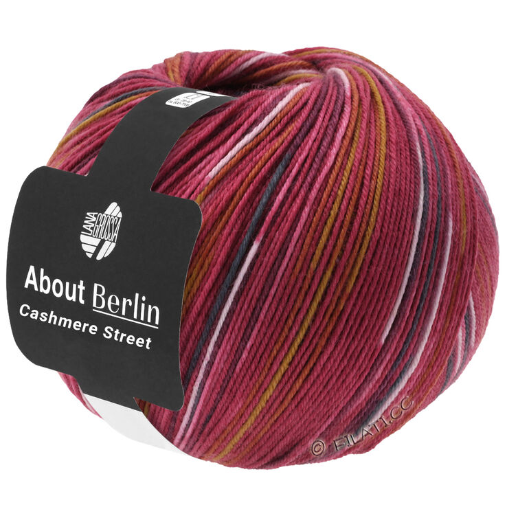 Lana Grossa MEILENWEIT 100g Cashmere Street (ABOUT BERLIN) | 831-cigla crvena/bijela/senf/roze/tamno siva/petrol