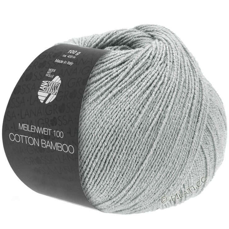 Lana Grossa MEILENWEIT 100g Cotton Bamboo | 14-svijetlo siva