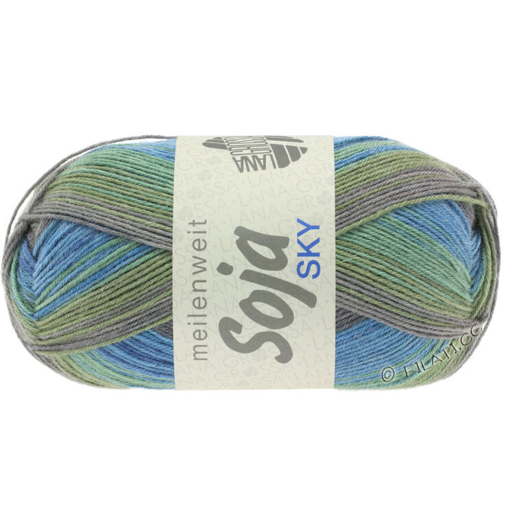 Lana Grossa MEILENWEIT 100g Soja Mini Stripes | 201-