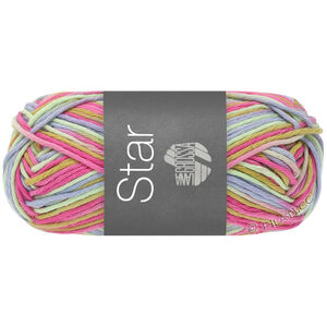 Lana Grossa STAR Print | 354-bijela Zelena/senf/Ljubičasto plava/roze