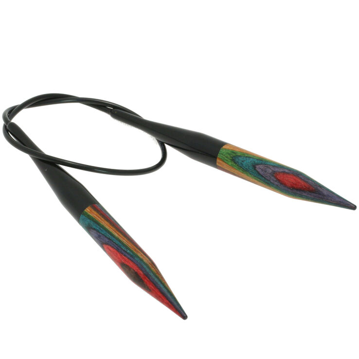 Lana Grossa Rundstricknadel Design-Holz Multicolor St. 10,0/40cm 