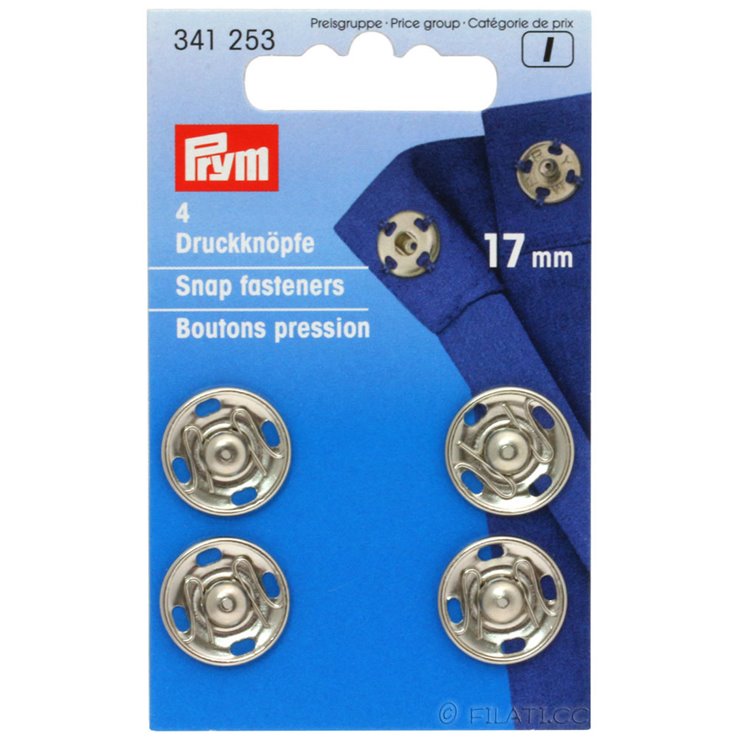 PRYM 341253/17mm | 01-srebro