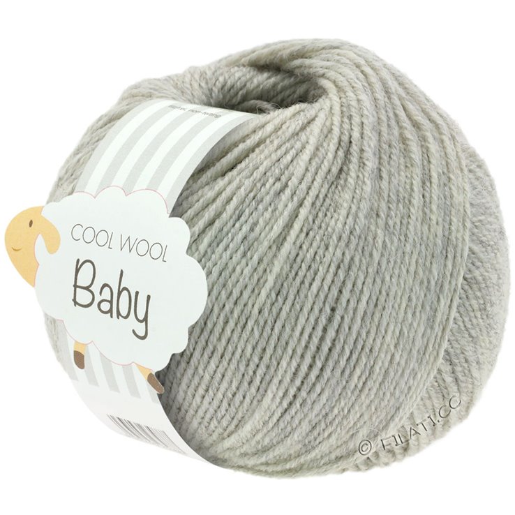 Lana Grossa COOL WOOL Baby 25g | 206-svijetlo siva prosarana