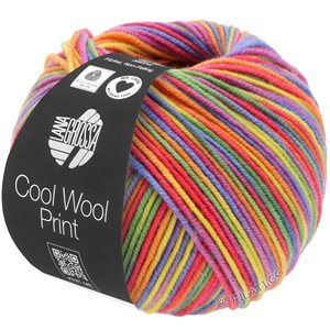 Lana Grossa COOL WOOL  Print | 703-ljubičasta/zelen/malina/narančasta/žuto/plavo