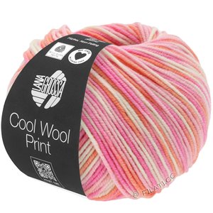 Lana Grossa COOL WOOL  Print | 726-roze/roze/koral/ecru