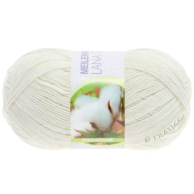 Lana Grossa MEILENWEIT 100g Solo Cotone Unito | 3450-ecru