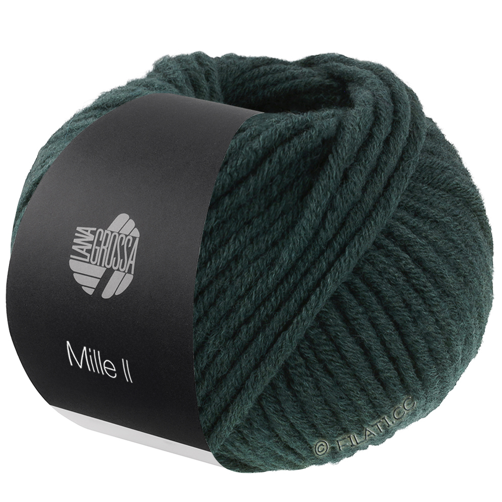 Lana Grossa MILLE II | 179-crna zelena