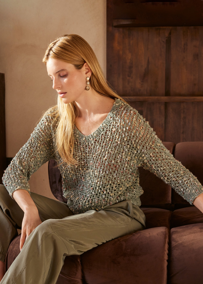 Lana Grossa TOP-DOWN PULLOVER Popcorn