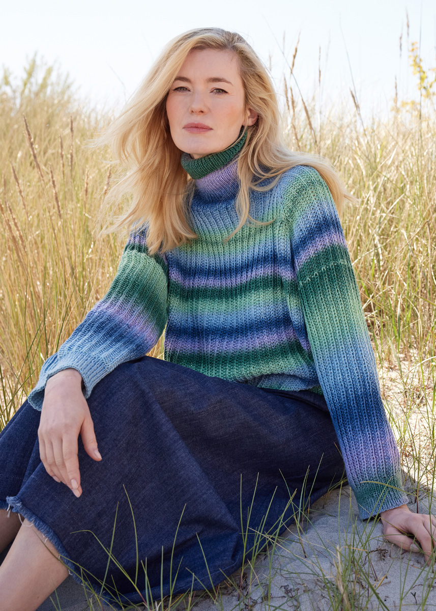 Lana Grossa TOP DOWN PULLOVER Cool Wool Big Color