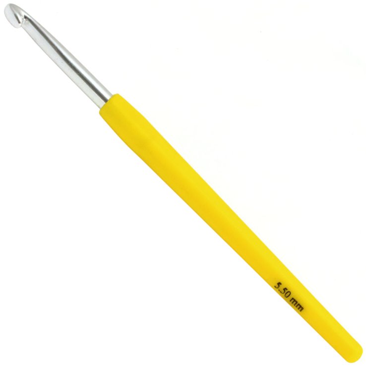 Lana Grossa Heklica / Kukica za vunu boje dizajn (sa mekanom drškom) 5,5