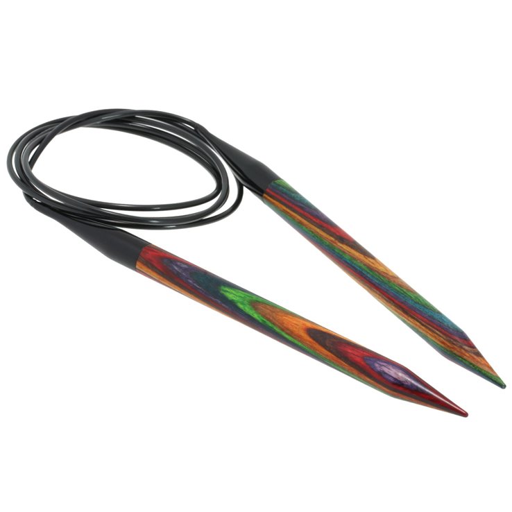 Lana Grossa Kružne igle za pletenje, drvo, raznobojno, veličine 10,0 / 120 cm